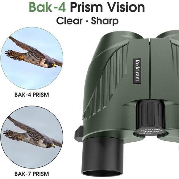 20X25 Compact Binoculars for Adults and Kids,Large Eyepiece Waterproof Binocular - Picture 2 of 7